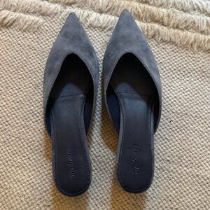 The Simone Kitten-Heel Mules in Suede (never worn)